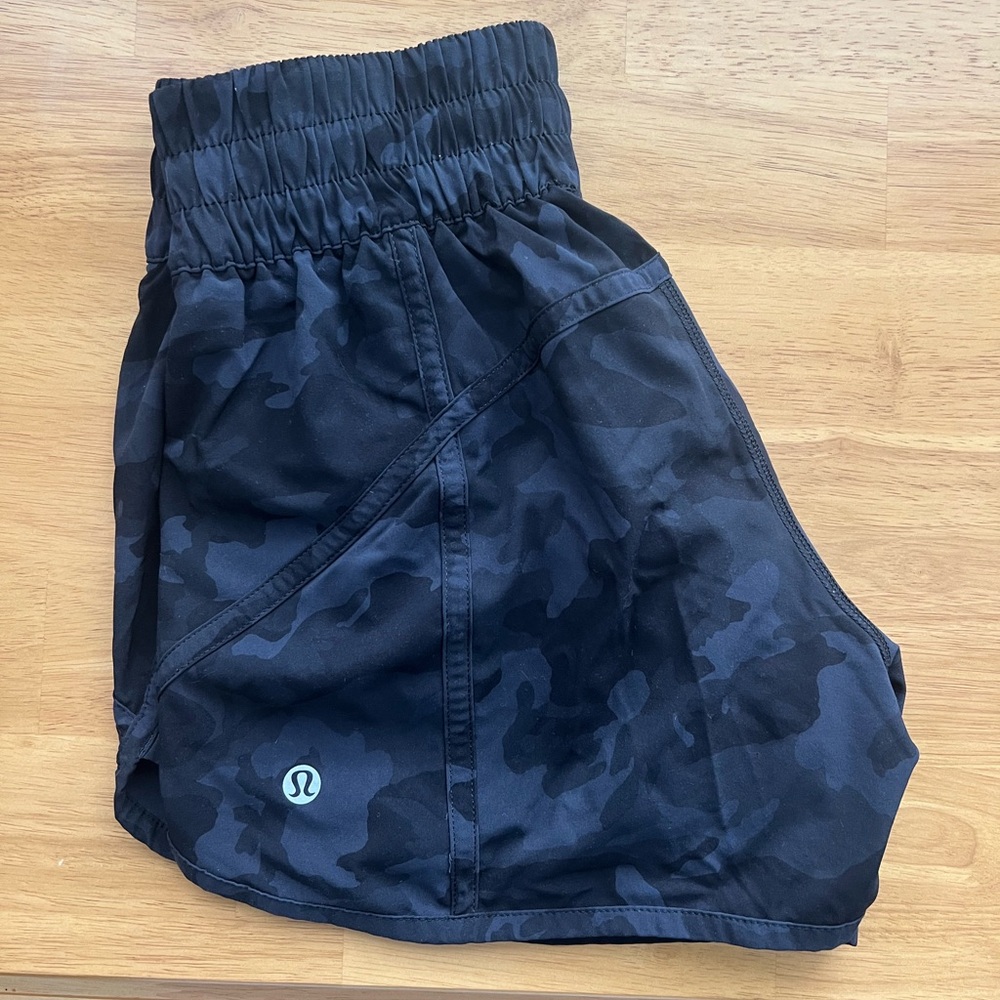 Lululemon Athletica Black Camo Shorts